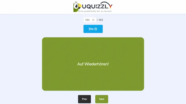 uQuizzly | Deutsch Flashcards